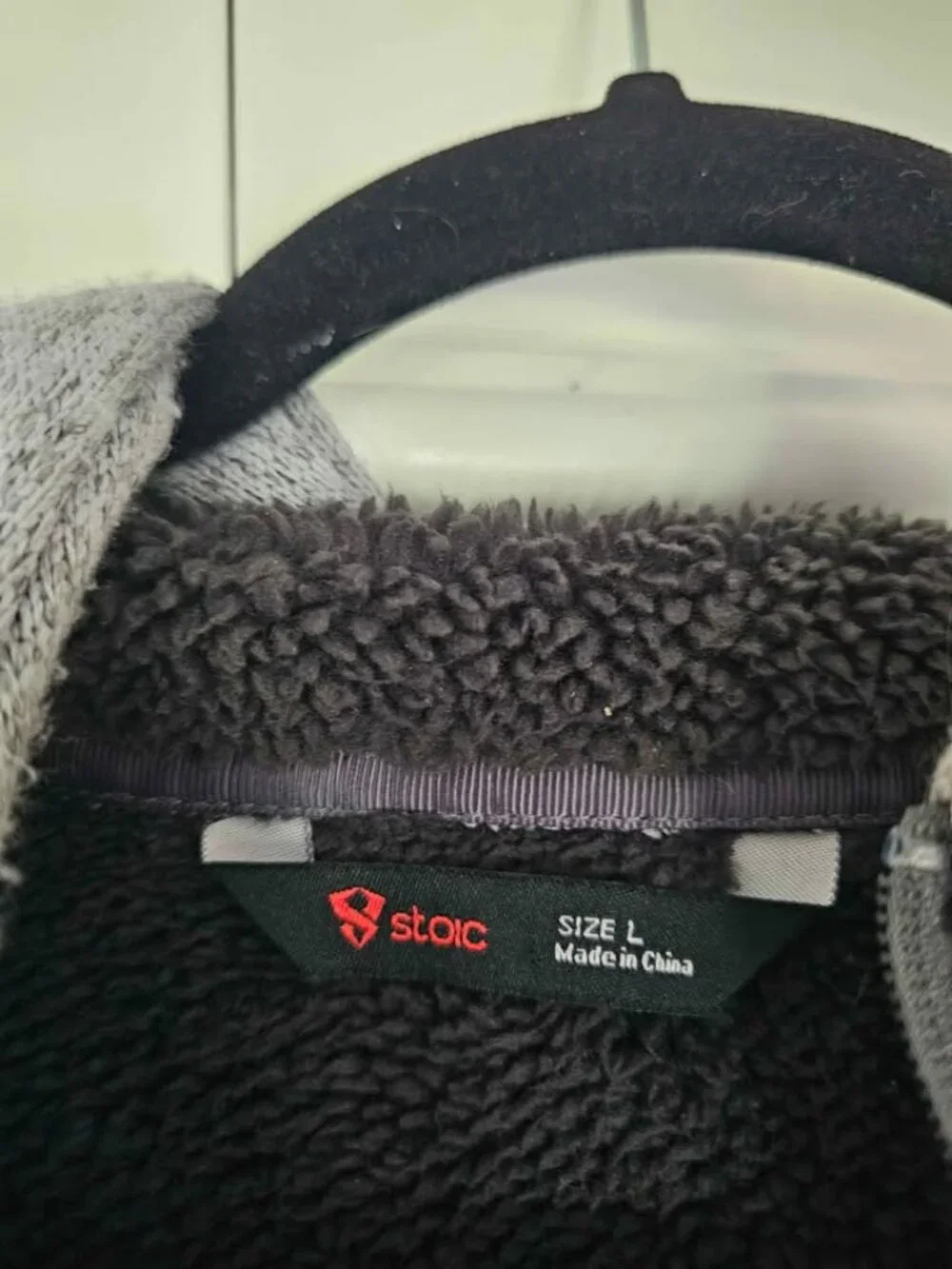 Stoic Sherpa-Lined Sweater Fleece Hoodie / JacketSize: Men's Large